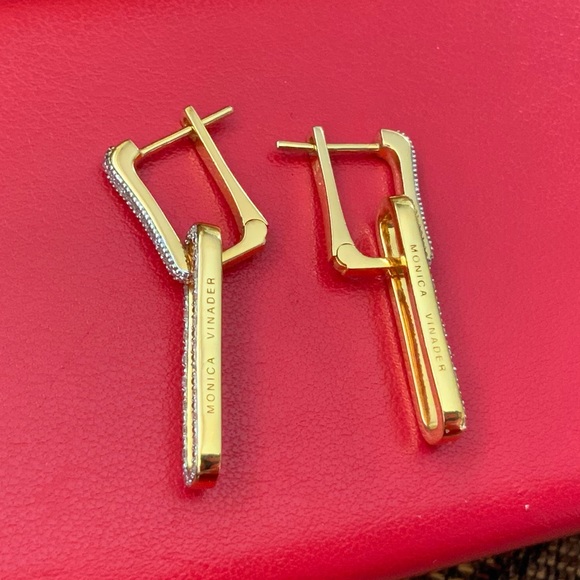 Monica Vinader Alta Capture Diamond Earrings - Picture 4 of 13